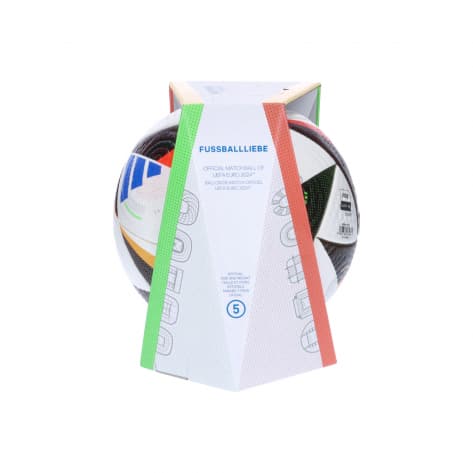 adidas Fussball EURO 24 PRO Fussballliebe IQ3682 5 White/Black/Glory Blue | 5