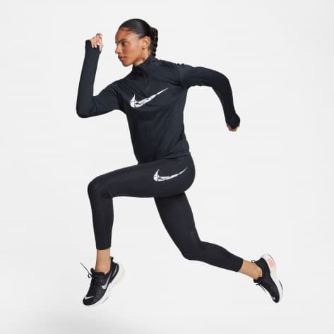 Nike Damen Tight Swoosh Fast Women s Mid-R FN3268-010 S Black/White | S