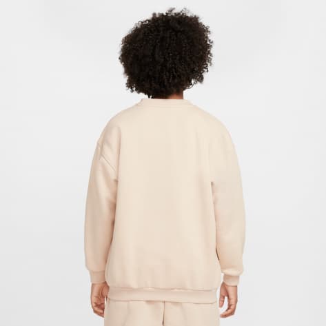 Nike Mädchen Pullover Club Fleece Sweatshirt FD2923-126 158-170 Sanddrift/White | 158-170