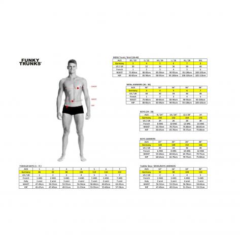 Funky Trunks Herren Badehose Fast Training Jammers FTS088M 