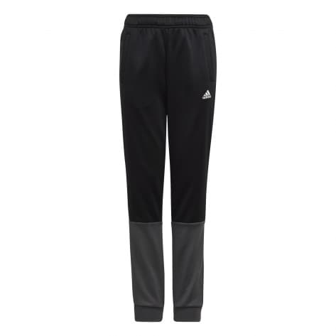 adidas Kinder Trainingsanzug Colourblock Track Suit HG6825 164 Black/White/Medium Grey Heather | 164