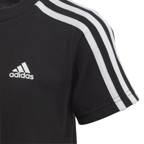 adidas Kinder T-Shirt Essentials 3S Cotton Tee IC9135 104 Black/White | 104