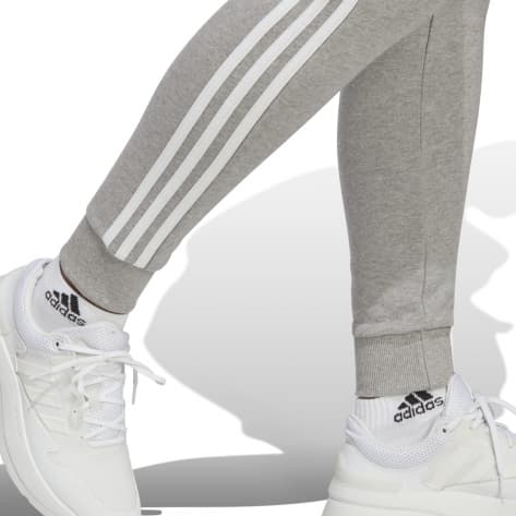 adidas Damen Trainingshose Essentials 3S Cuffed Joggers IC9922 L Medium Grey Heather/White | L
