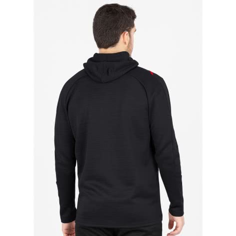 Jako Herren Freizeitjacke Challenge mit Kapuze 9821-502 XXL Schwarz Meliert/Rot | XXL