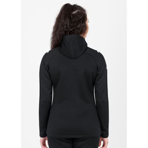 Jako Damen Freizeitjacke Challenge mit Kapuze 9821-501 36 Schwarz Meliert/Weiß | 36