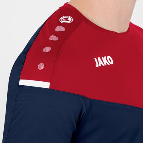 Jako Herren T-Shirt Champ 2.0 6120-91 L Marine/Chili Rot | L