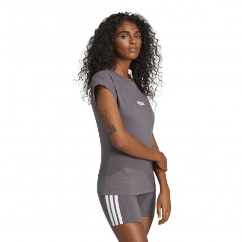 adidas Damen T-Shirt Essentials Linear Cotton Tee 