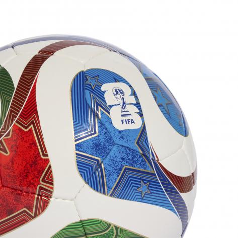 adidas Fussball WM 2026 TRIONDA PRO SALA JD8033 FUTS White/Royal Blue/Solar Blue/Red | FUTS