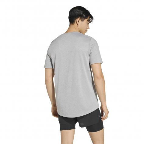 adidas Herren T-Shirt M SS Pregame A JX4455 XL Medium Grey Heather/Black | XL