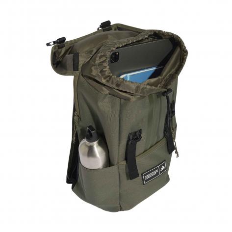 adidas Rucksack 3 Stripes Flap Backpack KG9573 Olive Strata/Black | One size