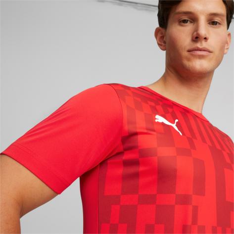 Puma Herren T-Shirt individualRISE Graphic Jersey 658614-01 L Puma Red-Puma Black | L
