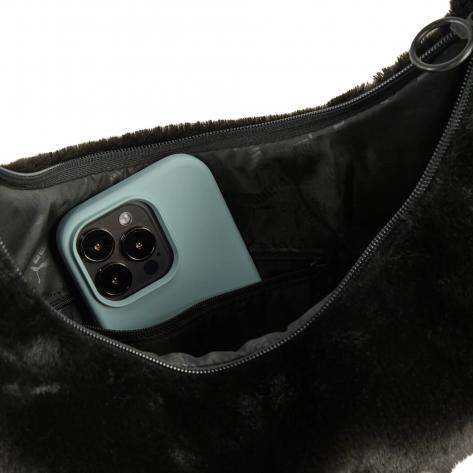 Puma Damen Umhängetasche UP FAUX FUR Slouchy Hobo Bag 091869-01 Puma Black | One size