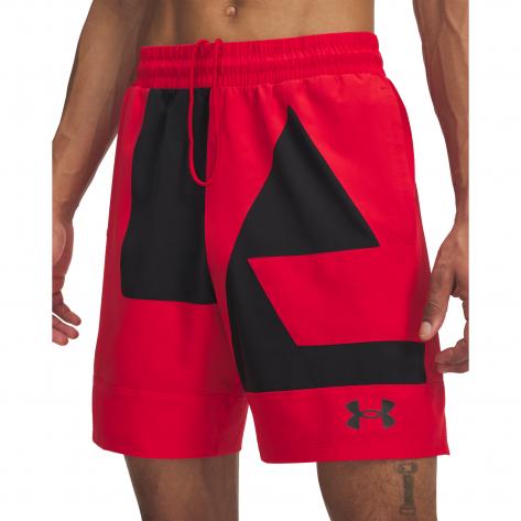 Under Armour Herren Short Zone 7-Inch Woven Short Graphic 6006261-600 S Red/Black | S