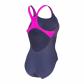 Arena Damen Badeanzug KIKKO SWIMSUIT SWIM PRO BACK 010807-790 44 Navy-Very Fuchsia | 44
