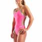 Arena Damen Badeanzug Women s Swimsuit Lace Back Sol 004651-970 38 Shocking Pink-Water | 38