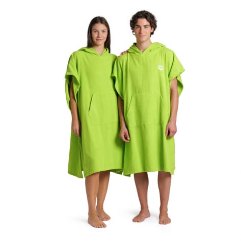 Arena Unisex Bademantel COTTON PONCHO 009651-600 L-XL Artic Lime-White | L-XL