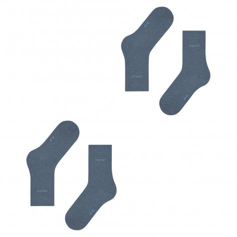 Esprit Damen Socken Uni SO 2P 18531 