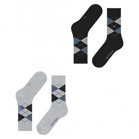 Burlington Damen Socken Everyday Argyle SO 2-Pack 22012 