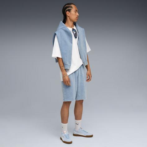 Puma Herren Short ESS Elevated Relaxed Wash Shorts 9 TR 688052-34 L Cool Blue | L