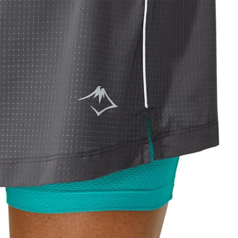 Asics Damen Rock Fujitrail Skort 2012B929-020 XS Graphite Grey/Baltic Jewel | XS