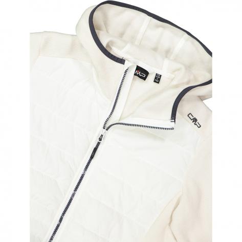 CMP Damen Fleecejacke Woman Jacket Hybrid Fix Hood 35H1626-A143 44 B. Co Gesso | 44
