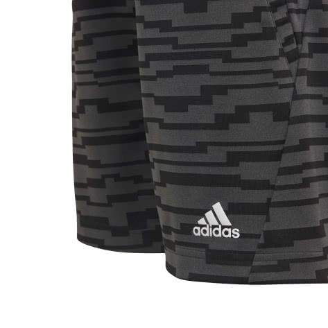 adidas Jungen Trainingsshort Knit Short FK9503 128 Black/Grey Six | 128