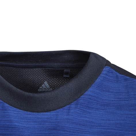 adidas Jungen T-Shirt Boys Aeroready Heather Tee GS0358 116 Bold Blue/Victory Blue/White | 116
