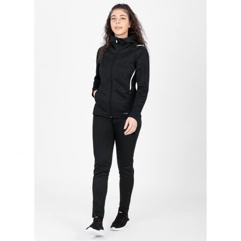 Jako Damen Freizeitjacke Challenge mit Kapuze 9821-501 36 Schwarz Meliert/Weiß | 36