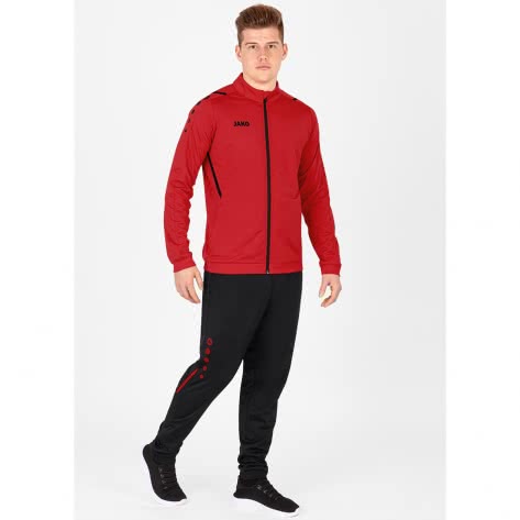 Jako Herren Polyesterhose Challenge 9221-812 S Schwarz/Rot | S