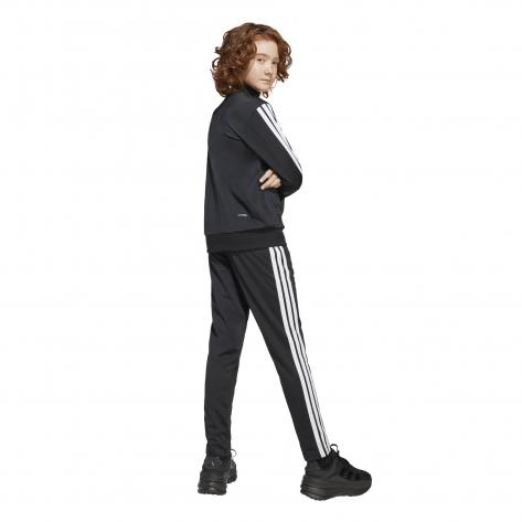 adidas Kinder Trainingsanzug J 3S Tiberio Track Suit JC7519 128 Black/White/Pure Ruby | 128