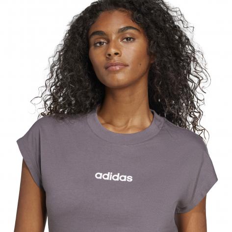 adidas Damen T-Shirt Essentials Linear Cotton Tee 