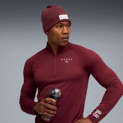 Puma Unisex Mütze x HYROX LIGHT Mid Crown Beanie 026797-01 Ruby Shimmer | One size