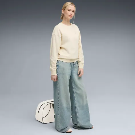 Puma Damen Pullover ESS Elevated Comfort Crew FL 688099-99 S No Dye | S