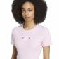 adidas Damen T-Shirt Cut Out Rib Tee KE3737 L Clear Pink | L