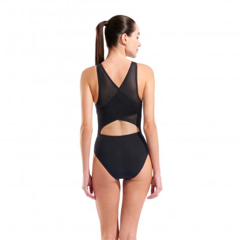 Arena Damen Badeanzug Mesh Swimsuit Cross Back 011718-500 42 Black | 42