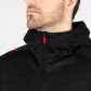 Jako Herren Freizeitjacke Challenge mit Kapuze 9821-502 XXL Schwarz Meliert/Rot | XXL