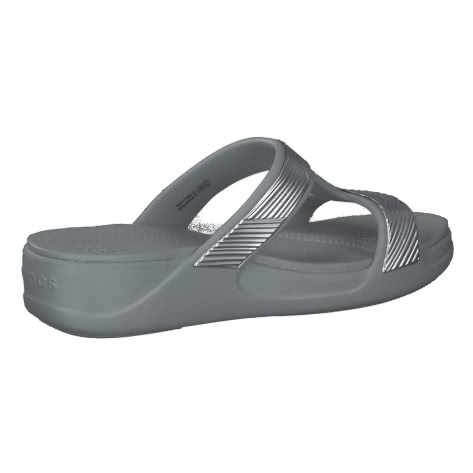 Crocs Damen Sandale Monterey Metallic Slip-On Wedge 207144 