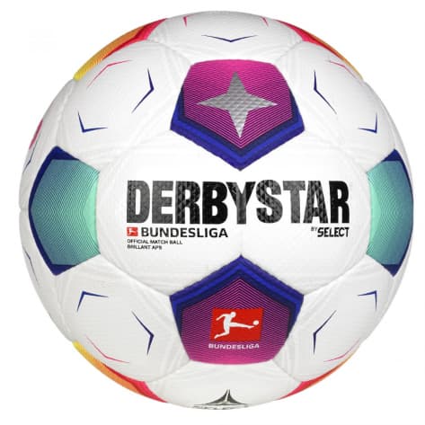 Derbystar Fussball Bundesliga Brillant APS v23 23/24 1810500023 5 Weiß-Pink-Türkis | 5