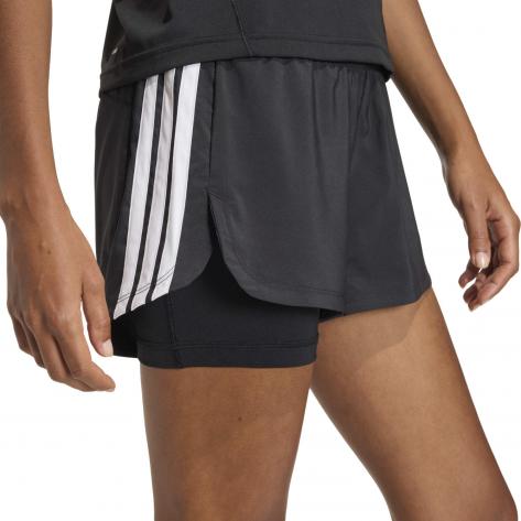 adidas Damen Short Pacer Workout Woven 2in1 