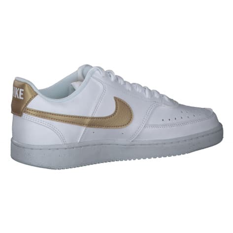 Nike Damen Sneaker Court Vision Low Next Nature DH3158-105 39 White/Metallic Gold-White | 39