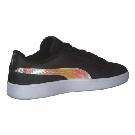 Puma Mädchen Sneaker Smash v2 Holo Jr 385574-02 37.5 Puma Black-Puma Silver | 37.5