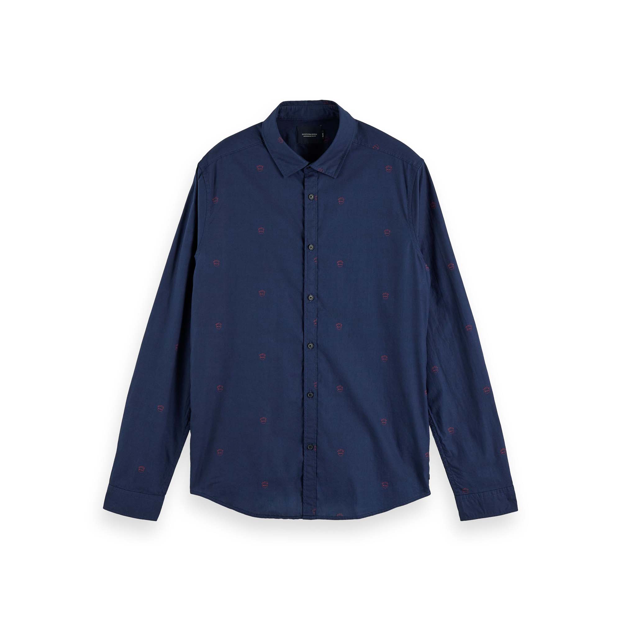 Scotch - Soda Herren Hemd Ams Blauw Light Weight Shirt 153548 6390₽