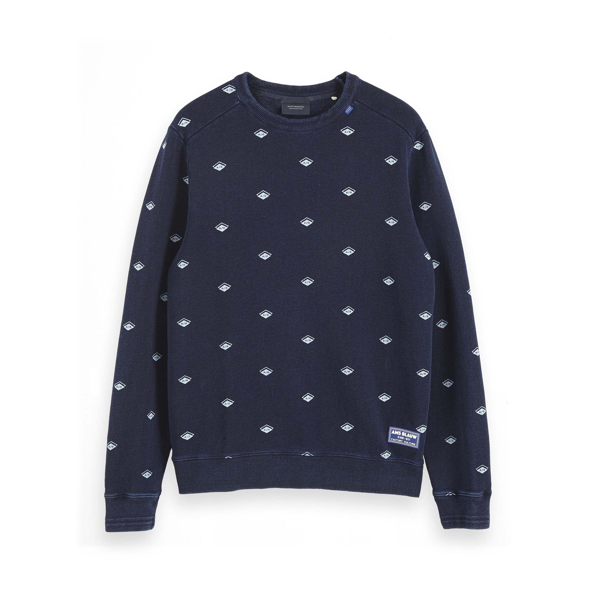 Scotch - Soda Herren Sweatshirt Crewneck Allover Print 153574 11190₽