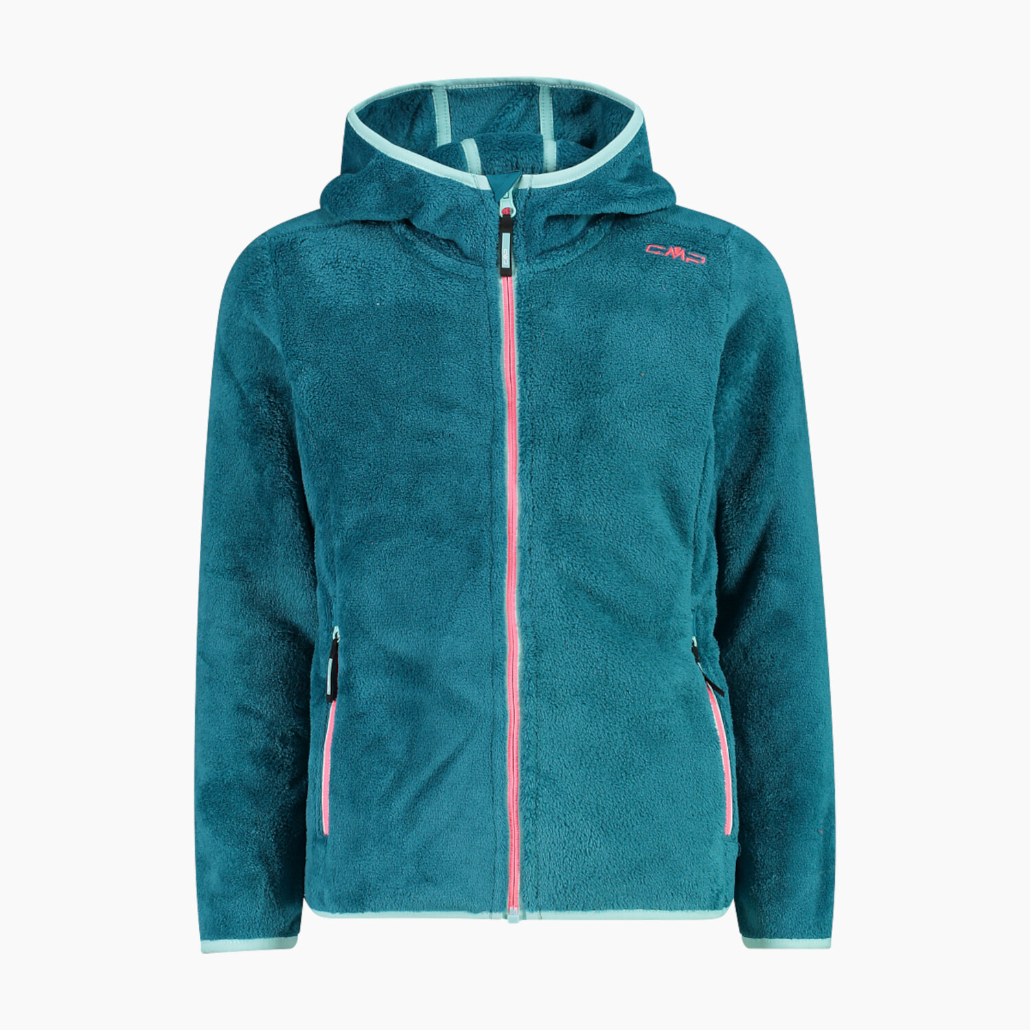 Женская куртка из флиса Mdchen Fleecejacke с капюшоном CMP 38P1455 Trkis 7190₽