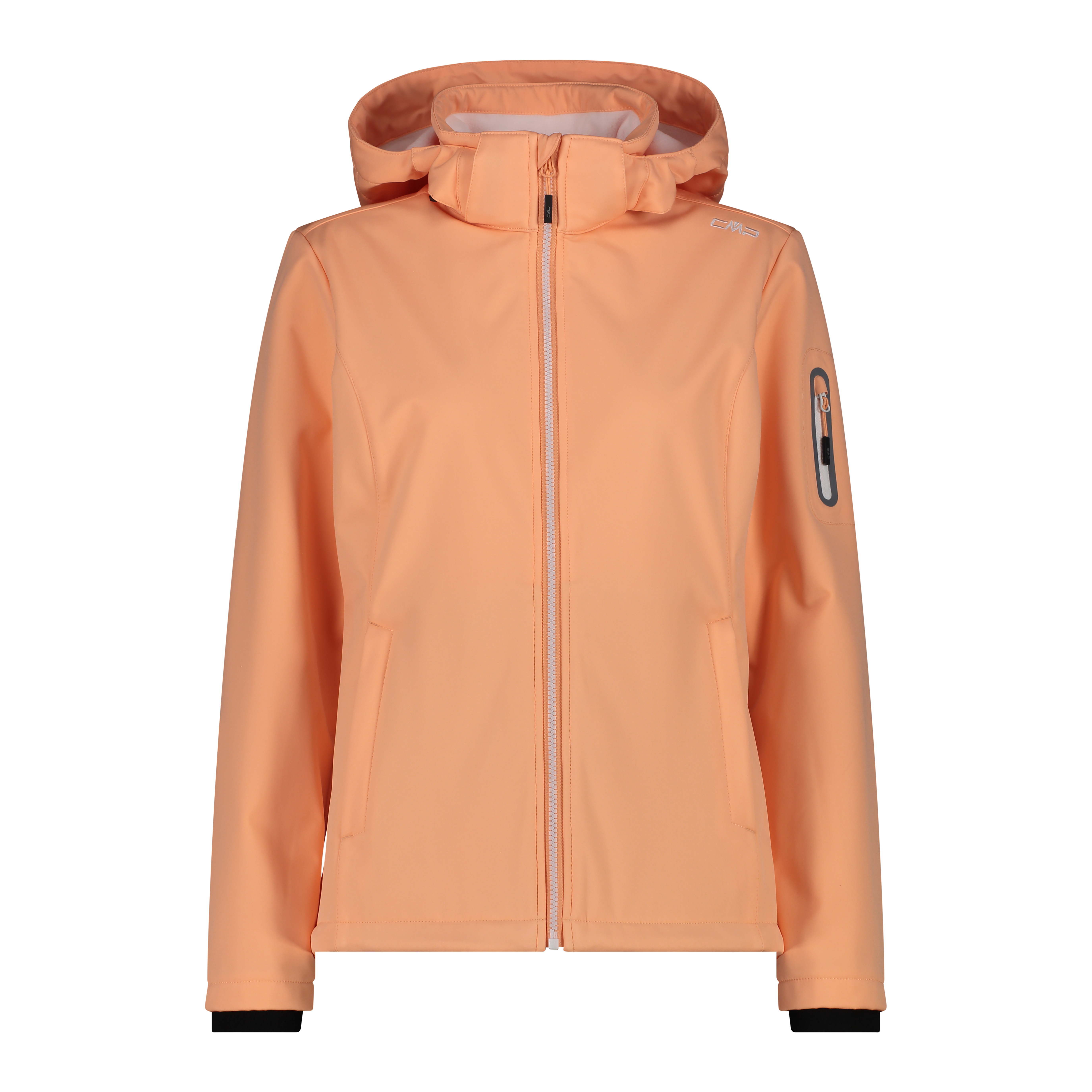 Женская куртка Damen Softshelljacke с капюшоном на молнии CMP 39A5006 Оранжевый