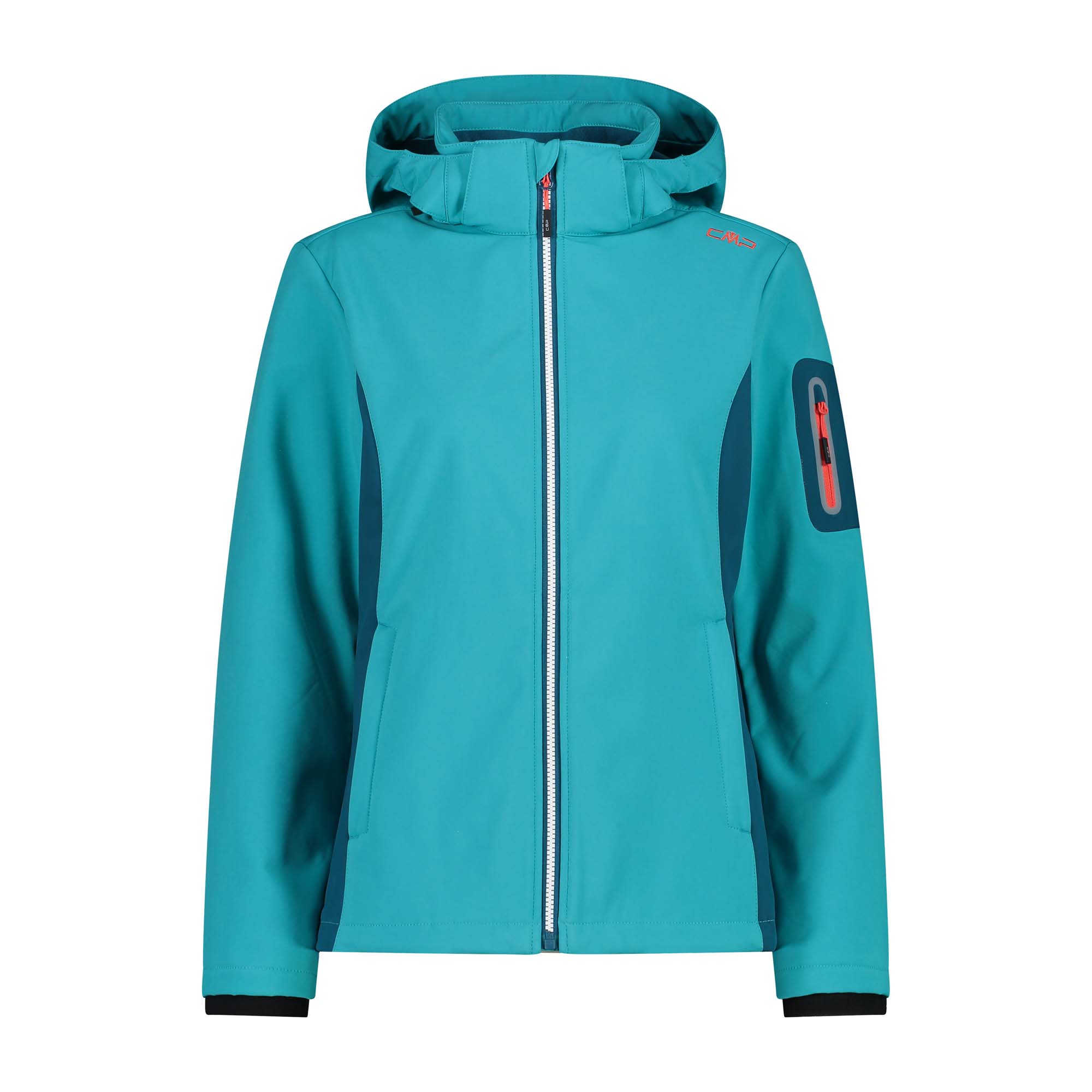 Женская куртка Damen Softshelljacke с капюшоном на молнии CMP 39A5006 Trkis 7890₽