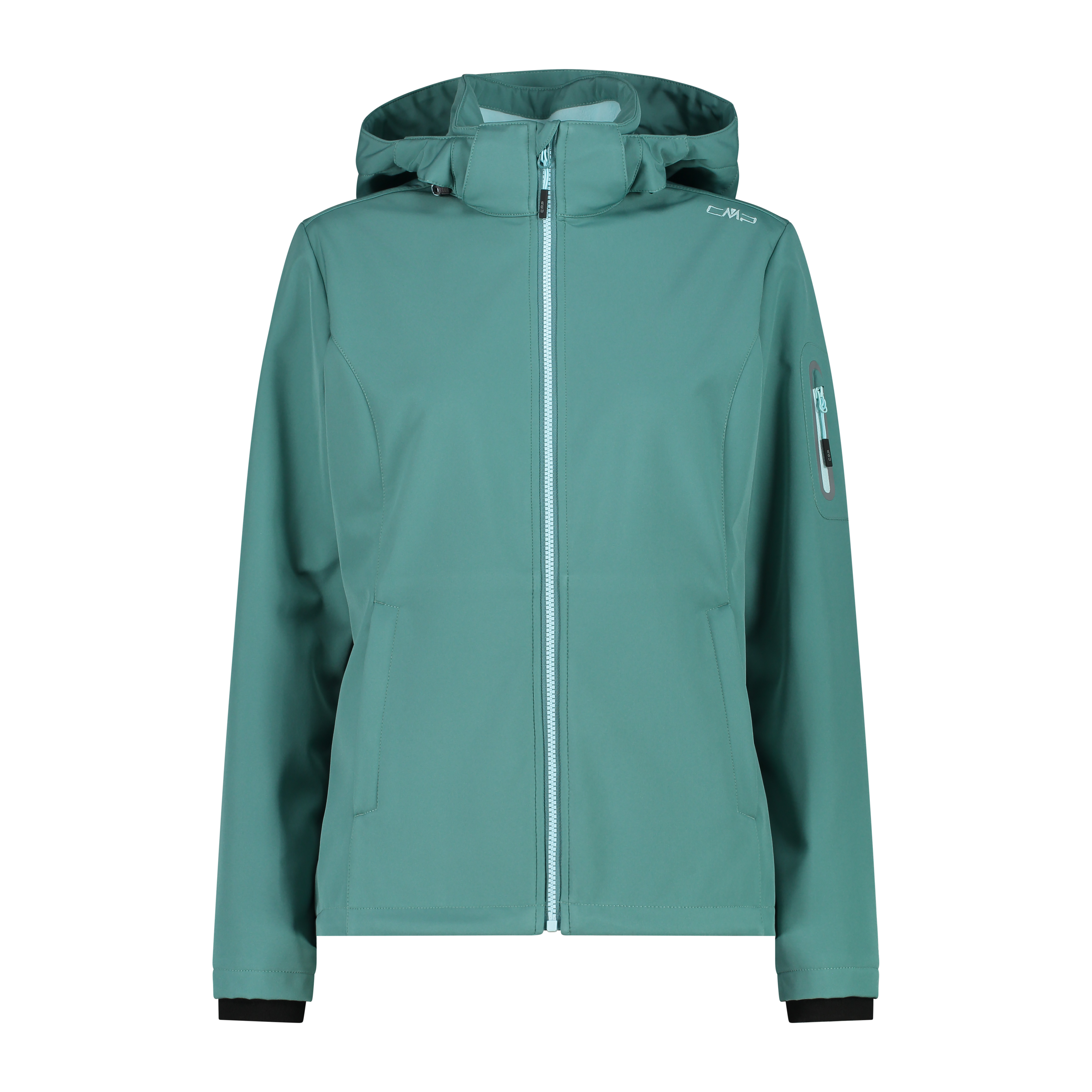 Женская куртка Damen Softshelljacke с капюшоном на молнии CMP 39A5006 Grün