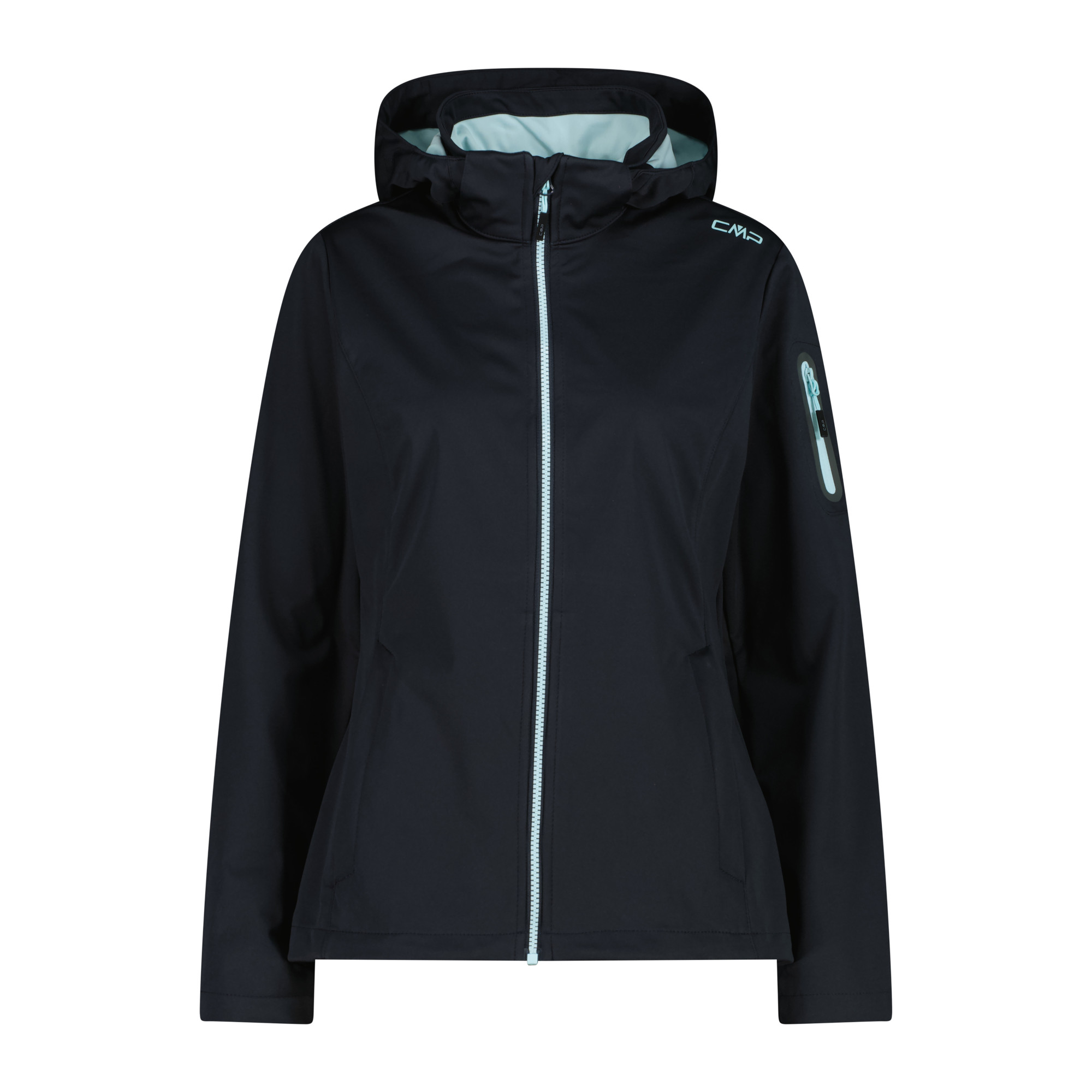 Женская куртка Damen Softshelljacke с капюшоном на молнии CMP 39A5016 Grau