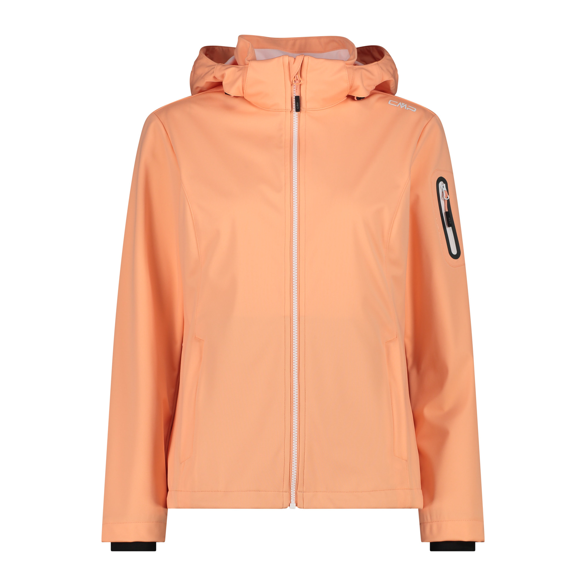Женская куртка Damen Softshelljacke с капюшоном на молнии CMP 39A5016 Оранжевая