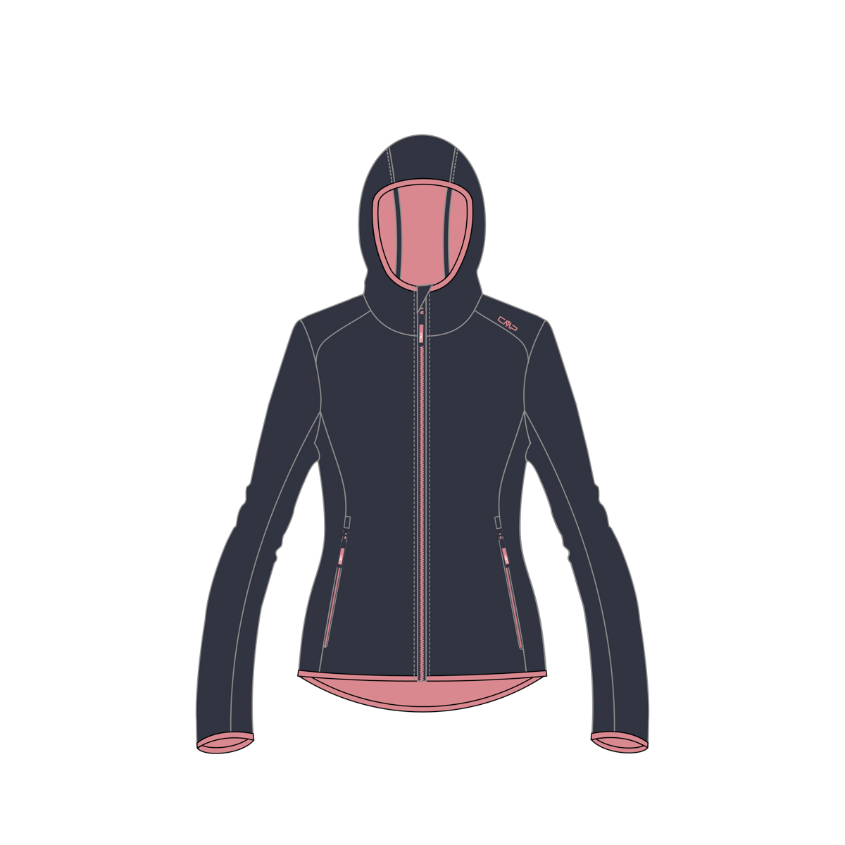 CMP Mädchen Softshelljacke Girl Jacket Fix Hood 39A5115 Rot - Bild 10 von 10